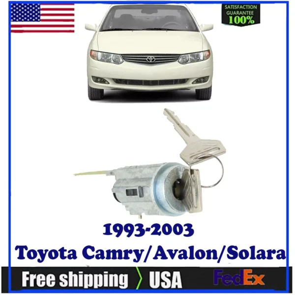 New Ignition Lock Cylinder For 1993-2003 Toyota Camry/Avalon/Solara.